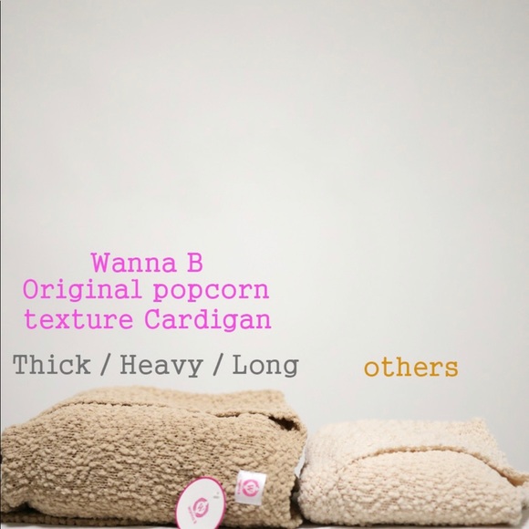 Chambray Blue Thick Popcorn Cardigan - Picture 6 of 6